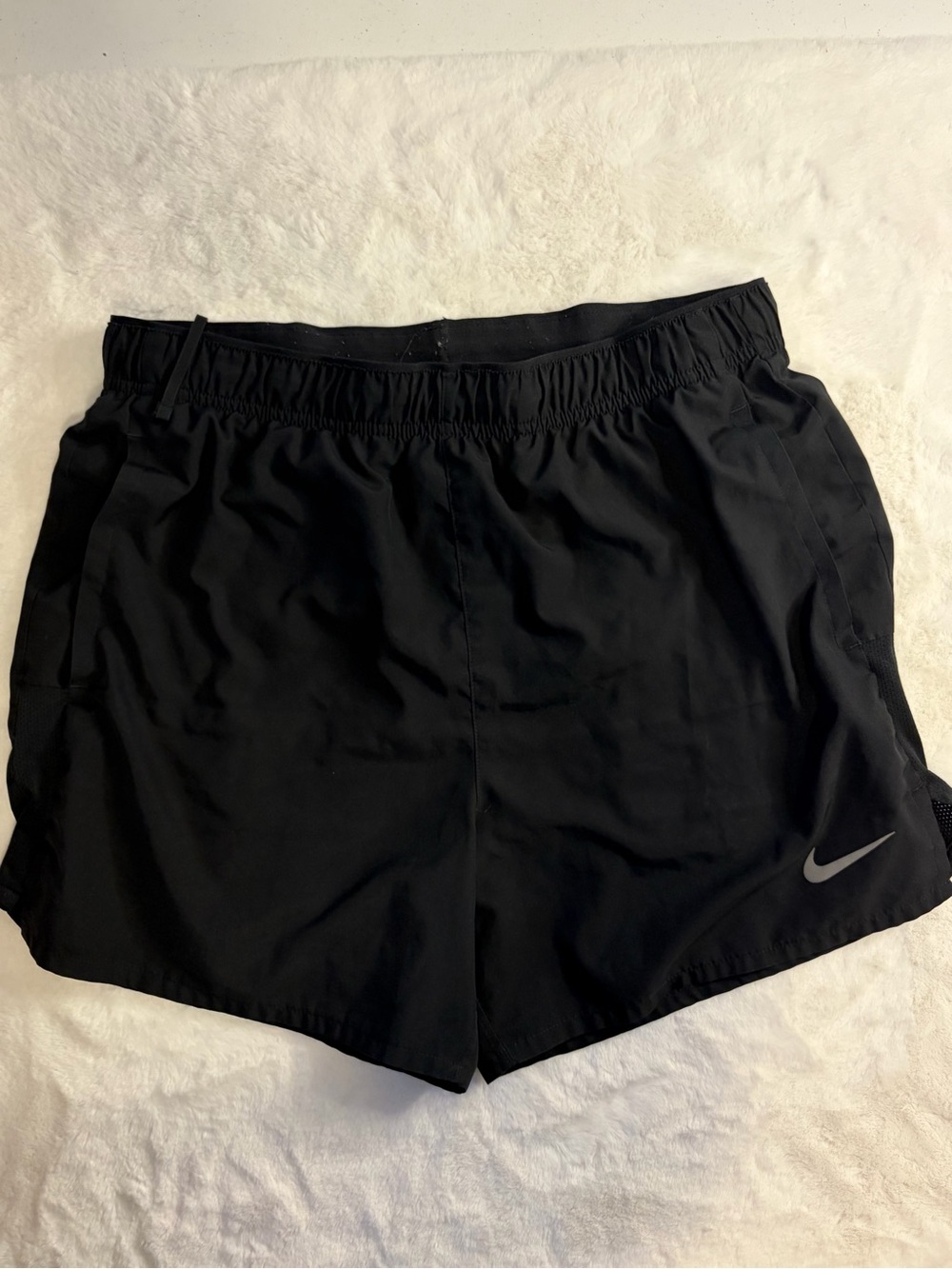 Nike Dri-FIT Men’s Black Running Shorts Drawstring Reflective Athletic